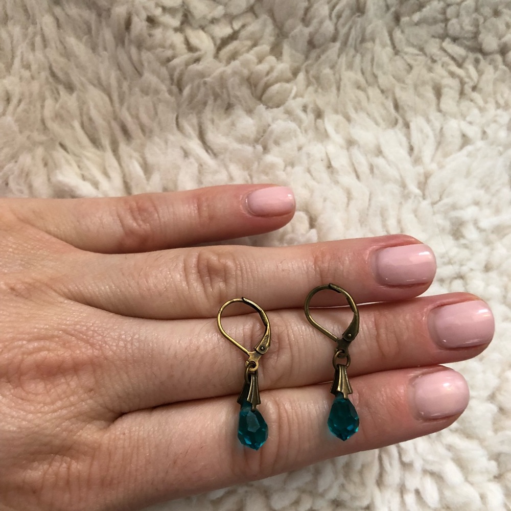 Handmade Sterling Silver (plated) beaded earrings